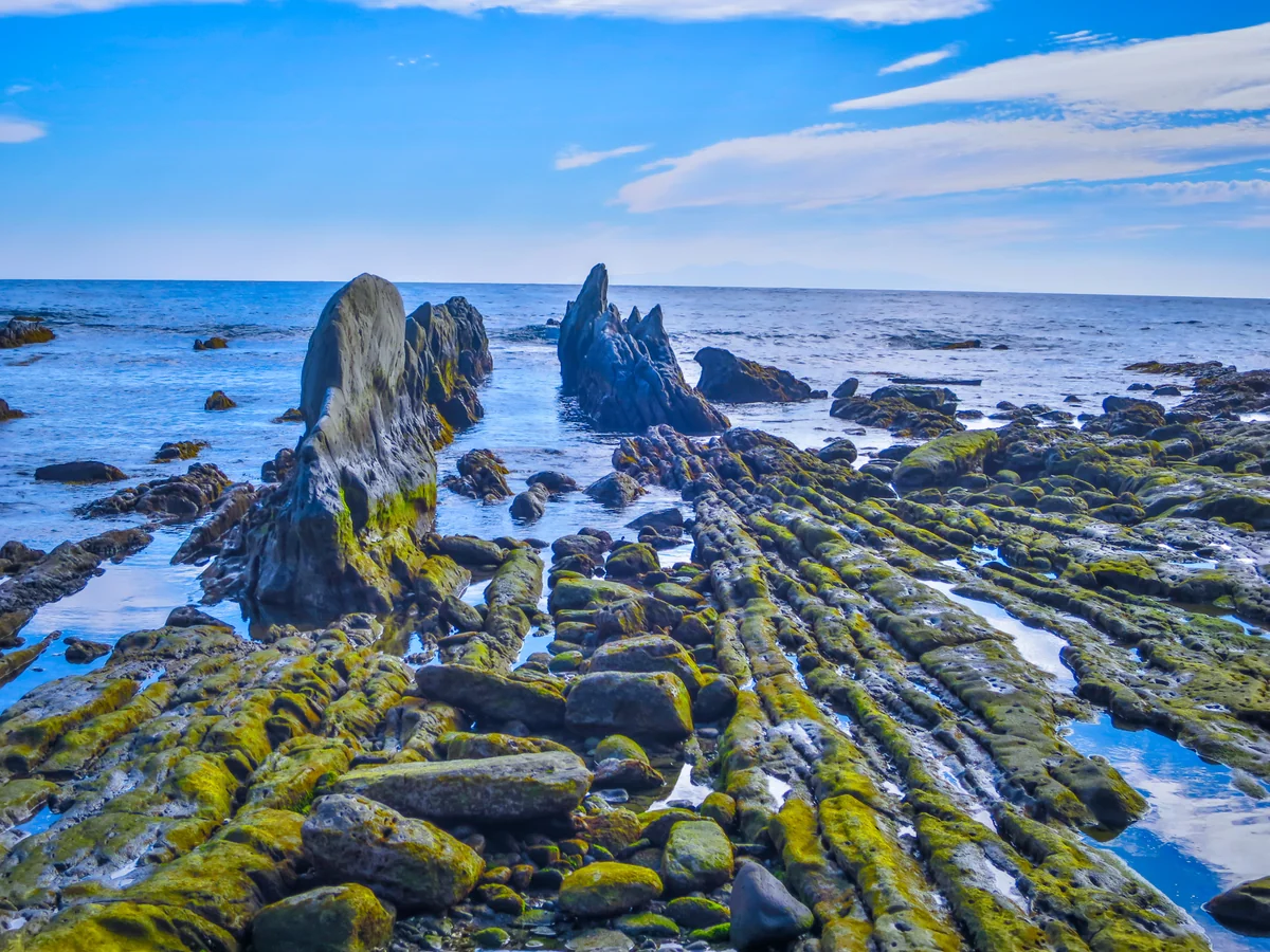 投稿写真：屏風岩と洗濯岩と伊豆大島