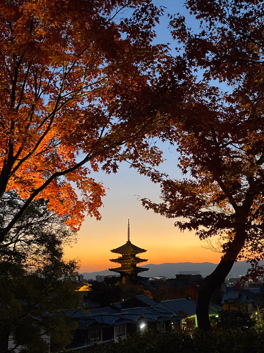 投稿写真：京の秋の夕暮れ