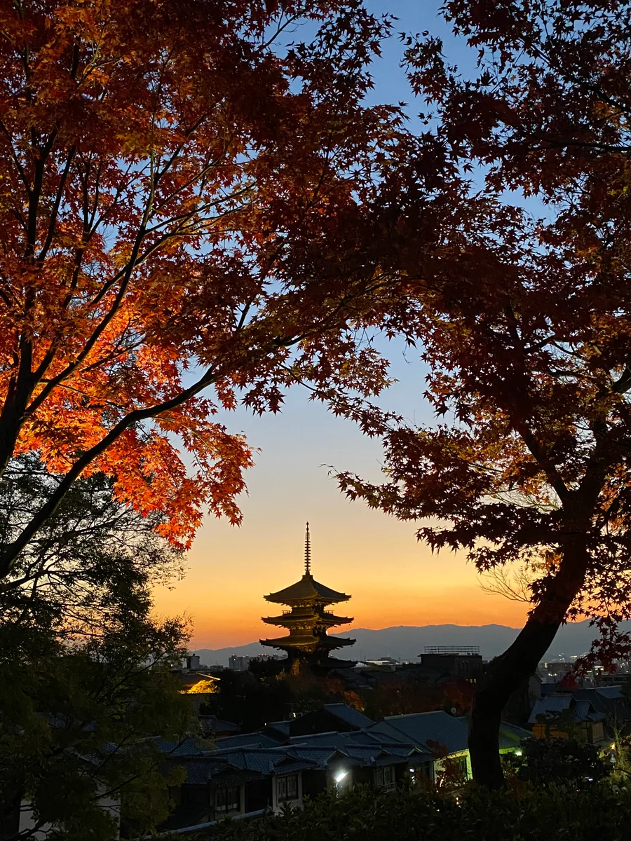 投稿写真：京の秋の夕暮れ