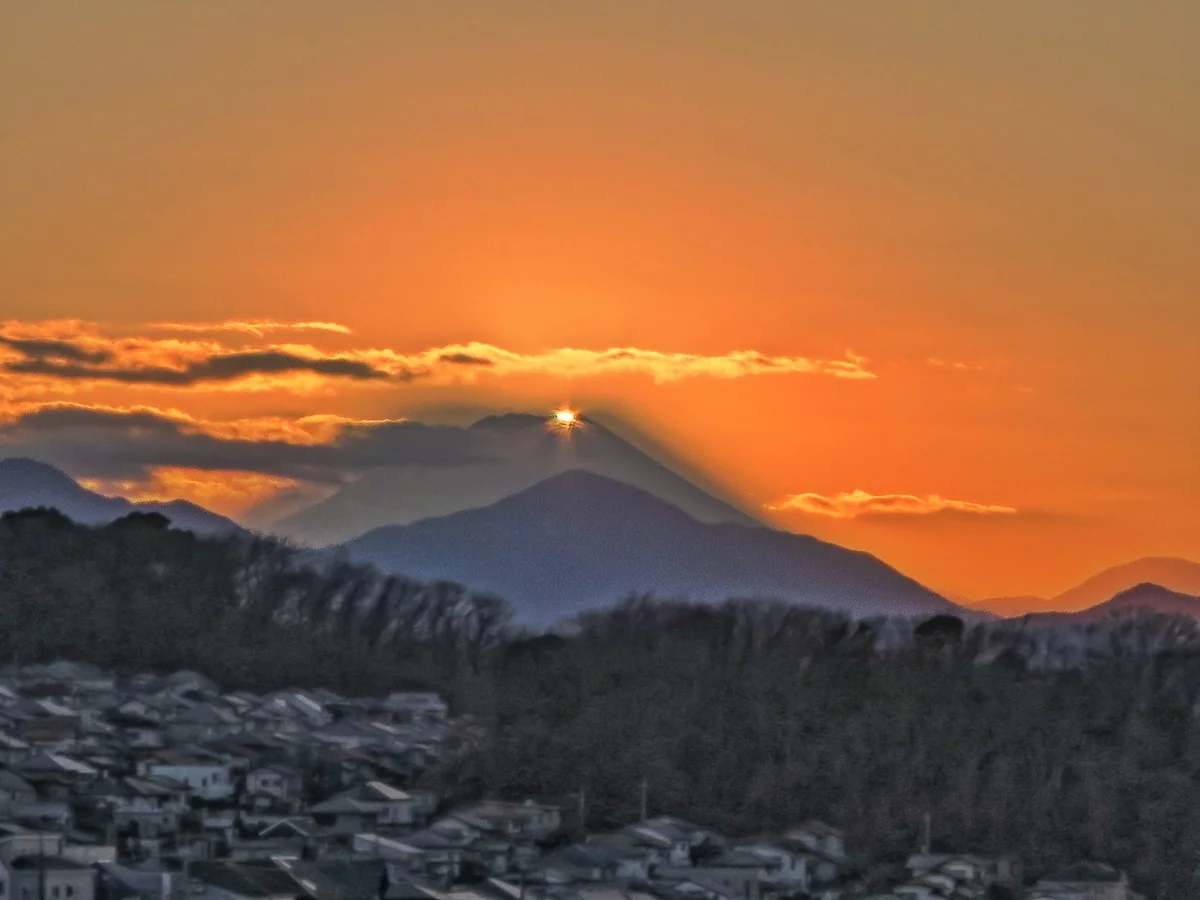 投稿写真：ダイヤモンド富士最後の輝き
