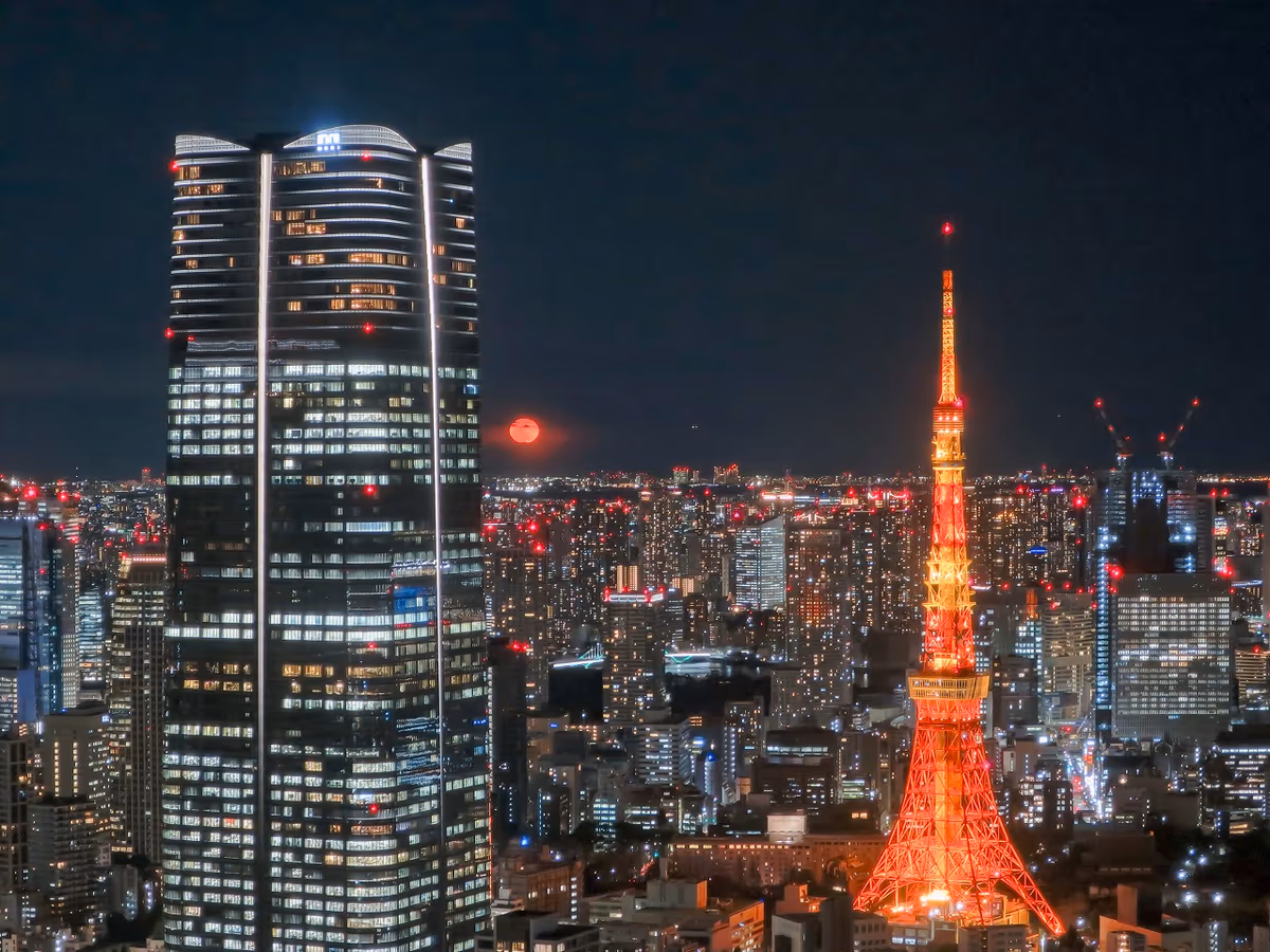 投稿写真：十六夜月パール東京タワー~月の出
