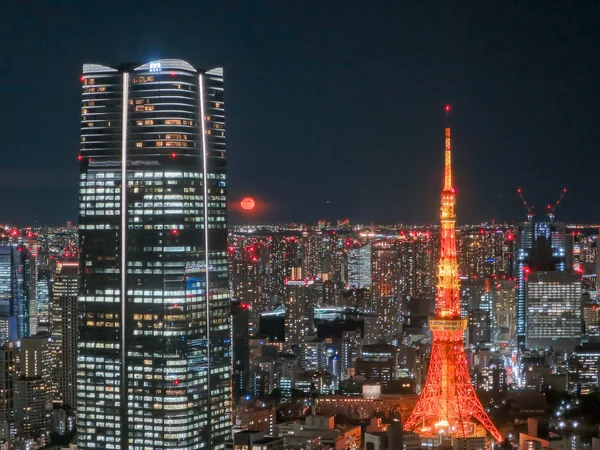 投稿：十六夜月パール東京タワー~月の出