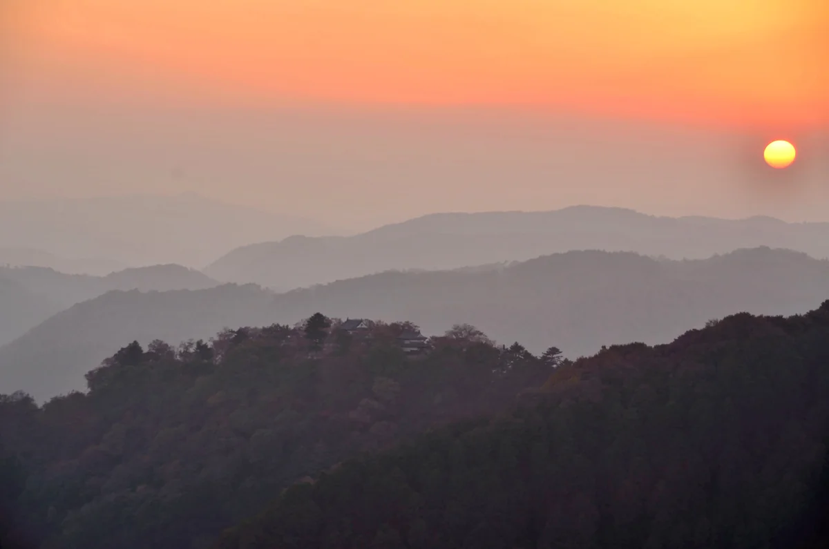投稿写真：備中松山城　夕日