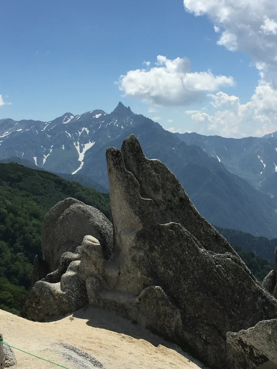 投稿写真：イルカ岩と槍ヶ岳