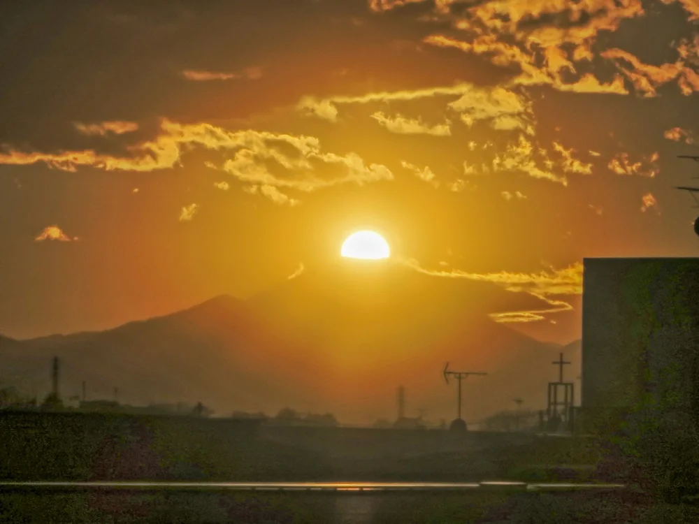 投稿写真：地元ダイヤモンド富士