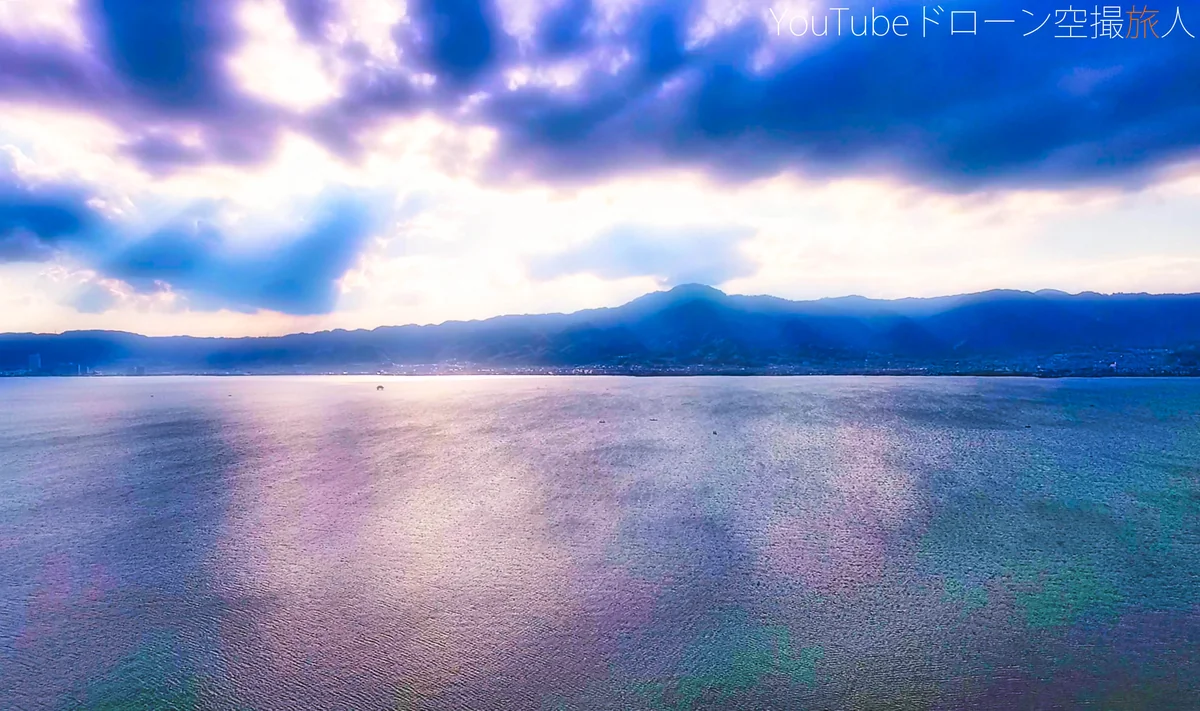 投稿写真：琵琶湖　日本の滋賀県　ドローン空撮で絶景。