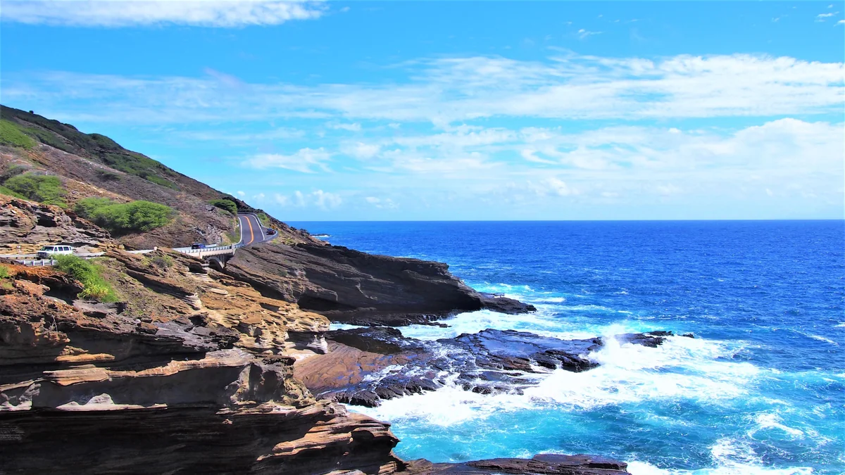 投稿写真：オアフ島の道
