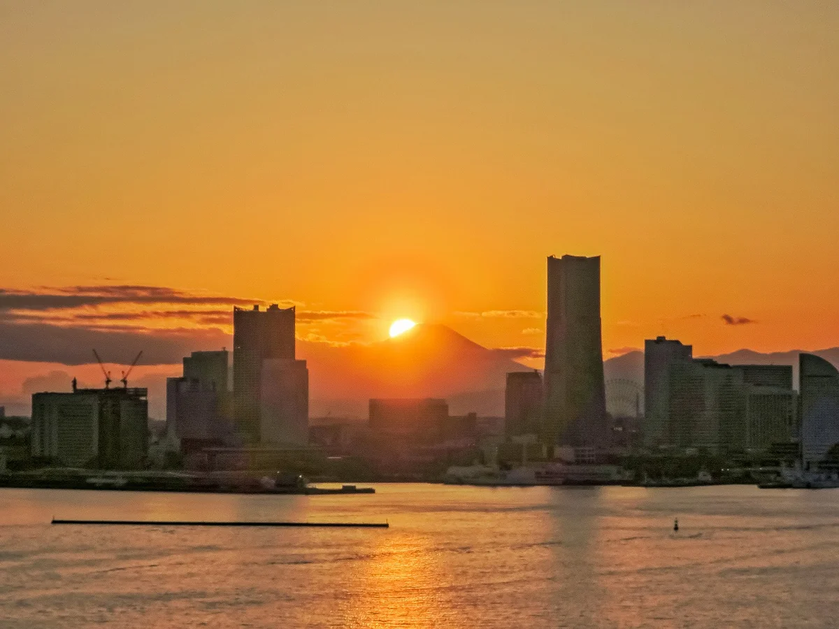 投稿写真：山腹ダイヤモンド富士