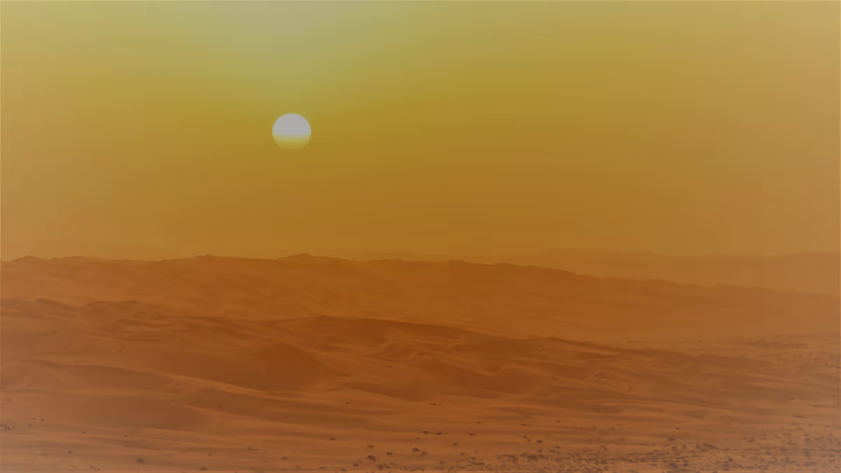 投稿写真：リワ砂漠に沈む太陽