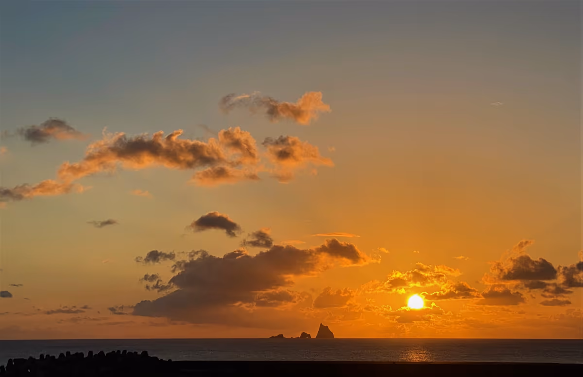 投稿写真：水平線に沈む夕陽