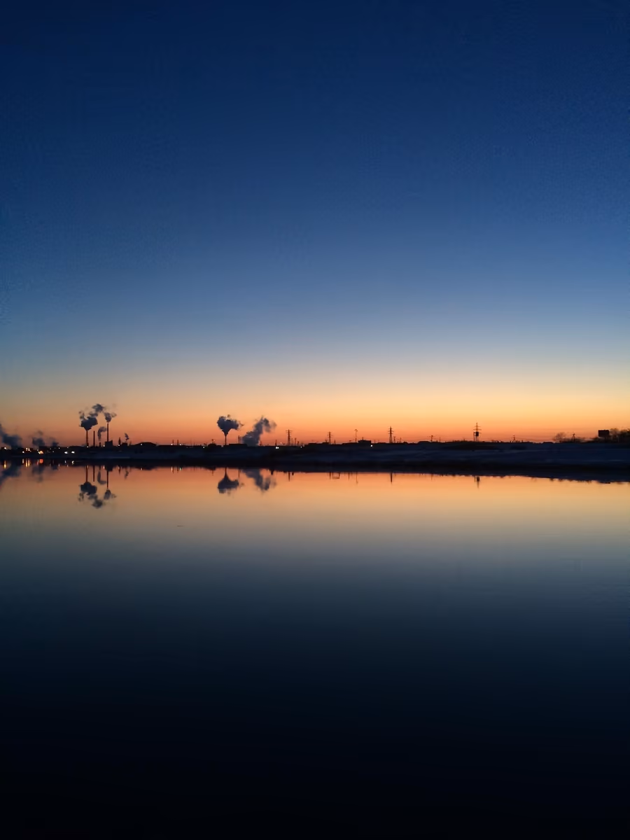 投稿写真：新釧路川の夕焼け