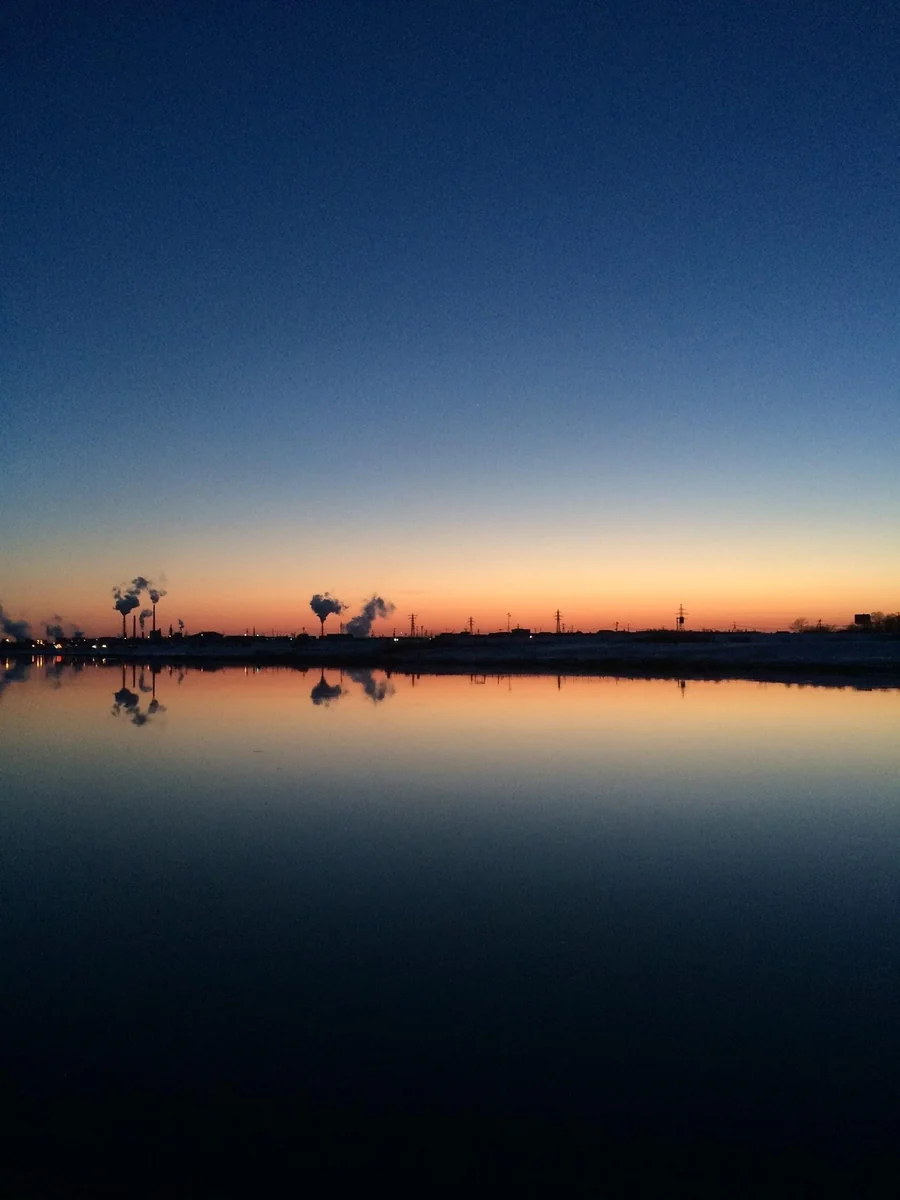 投稿写真：新釧路川の夕焼け