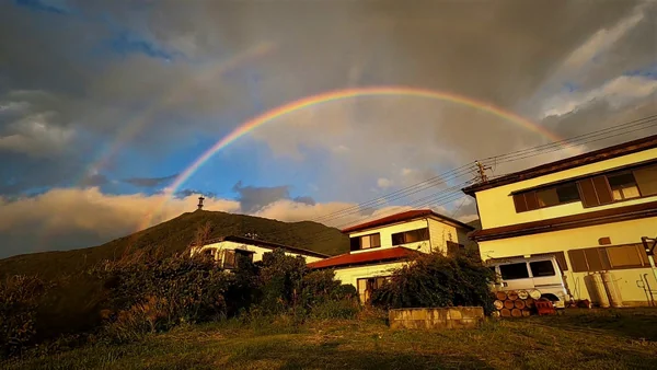 投稿：夕方のスコールと虹