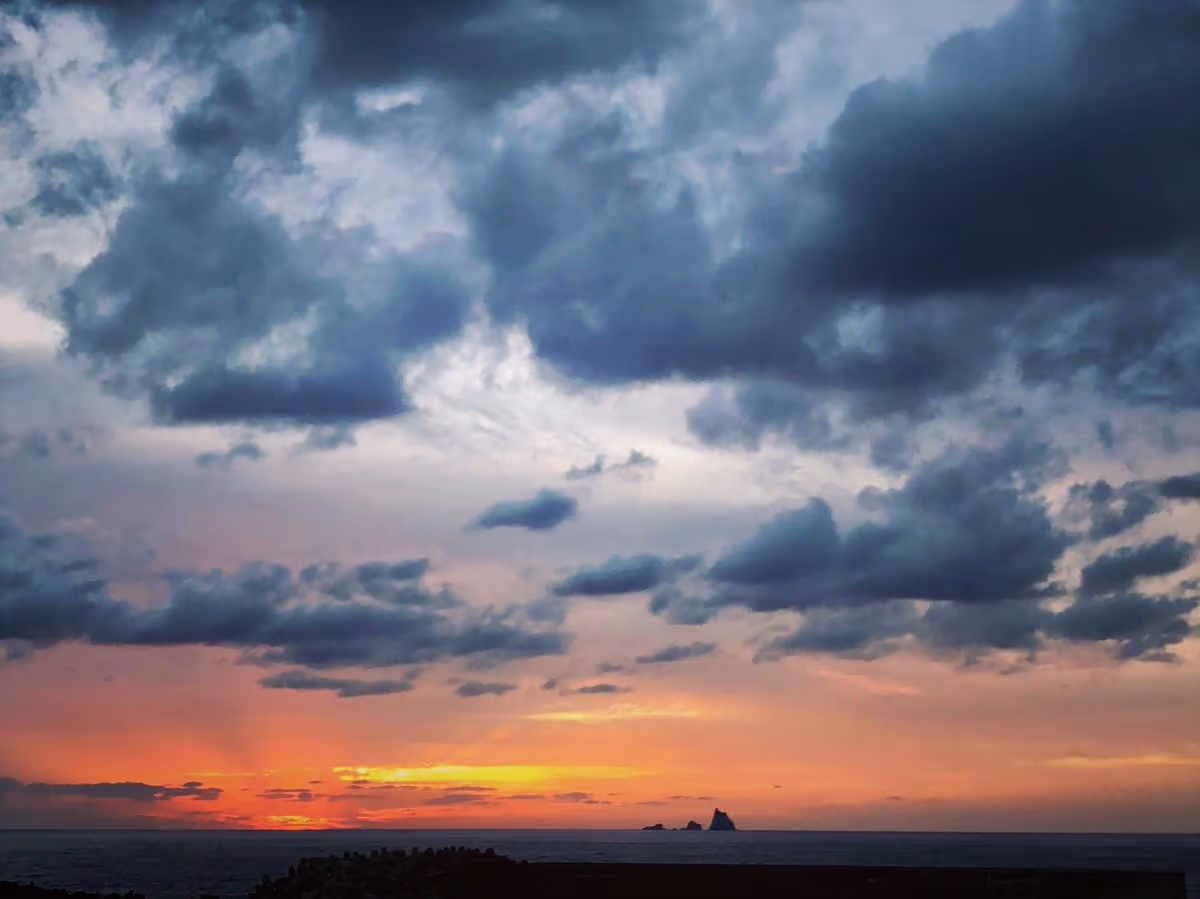 投稿写真：定点観測の夕陽