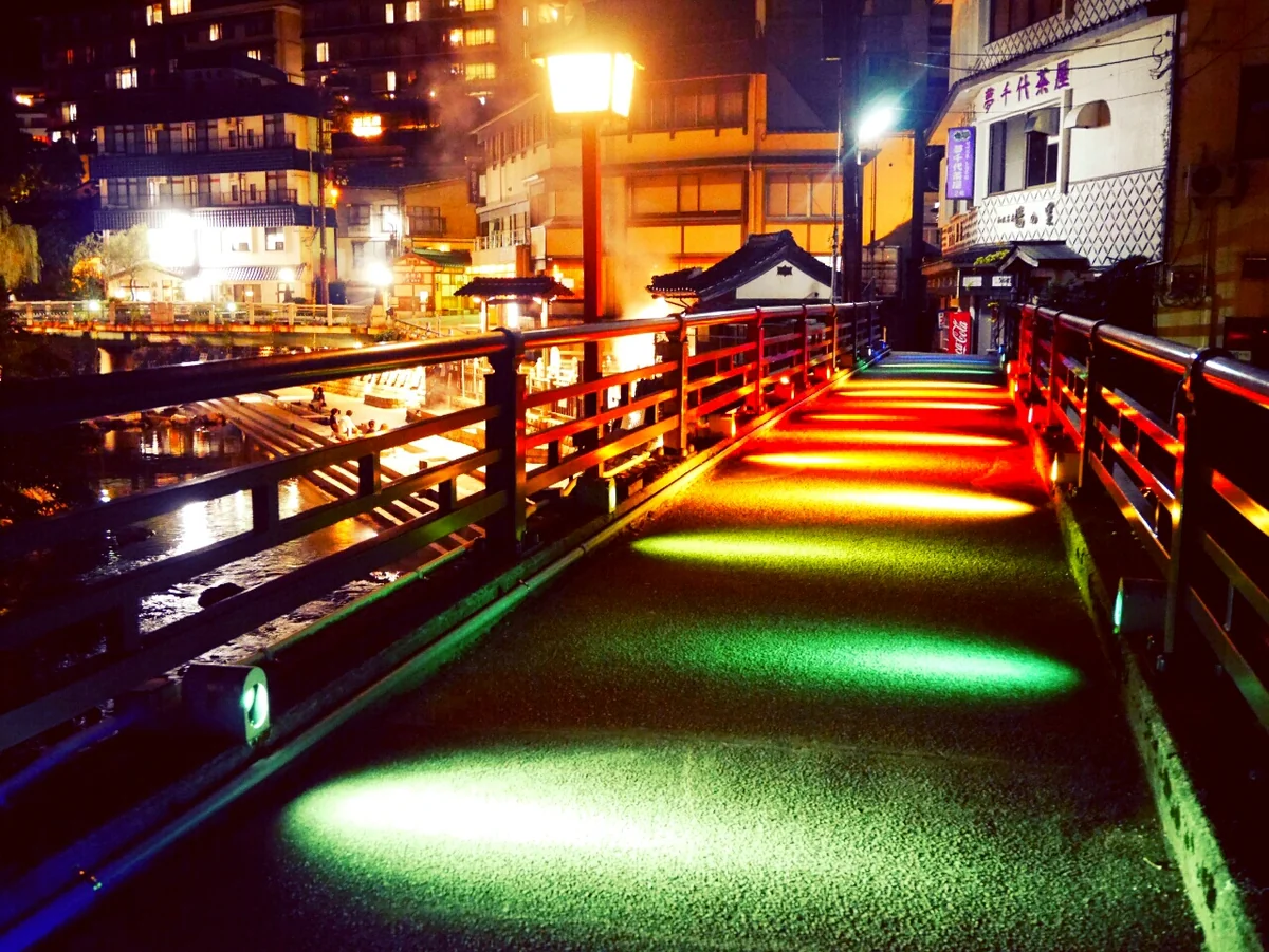 投稿写真：湯村温泉のライトアップ夜景