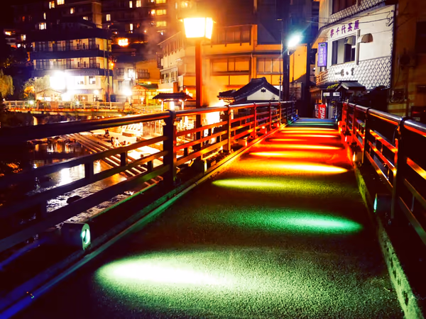 投稿：湯村温泉のライトアップ夜景