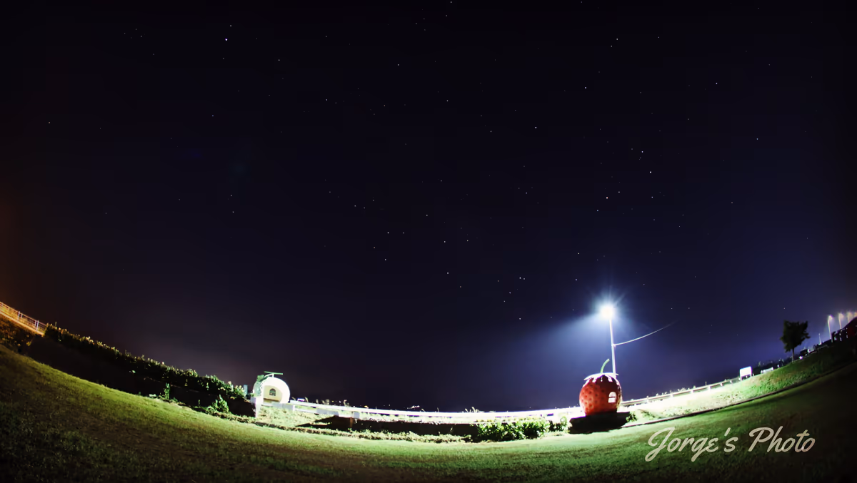 投稿写真：フルーツバス停と星空