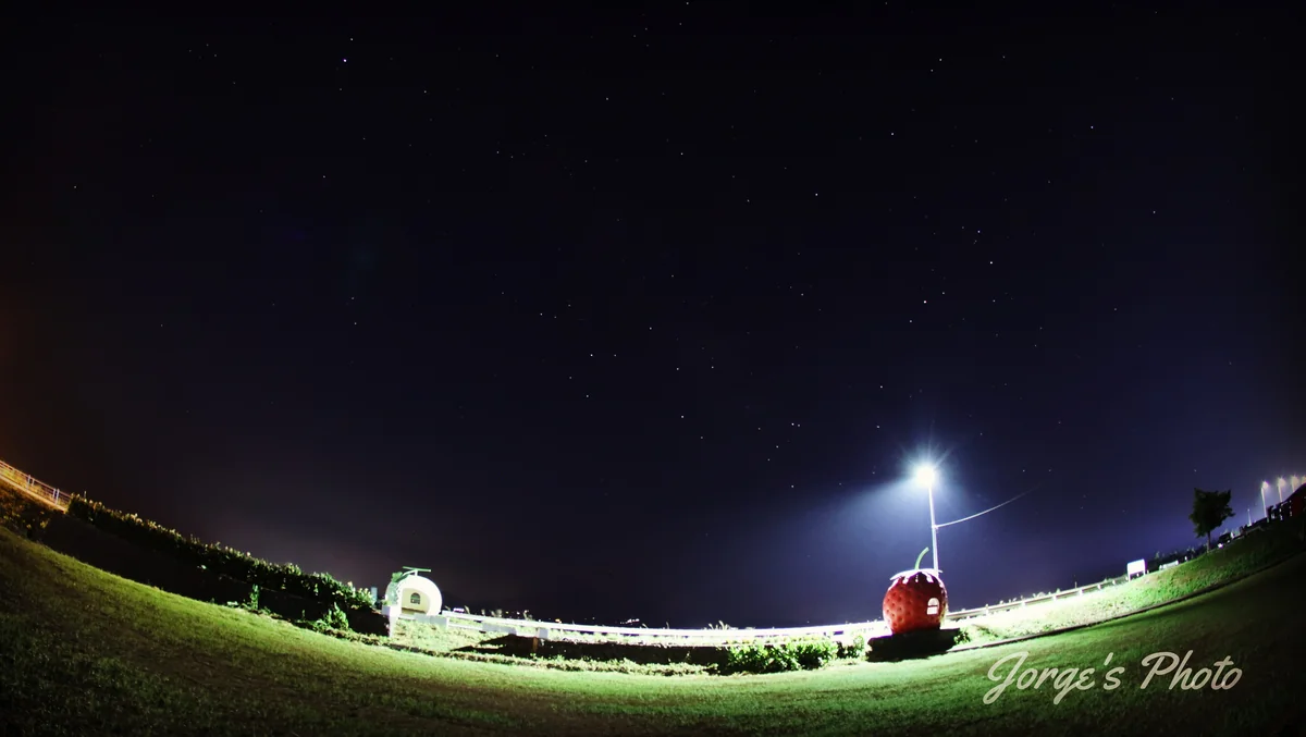 投稿写真：フルーツバス停と星空