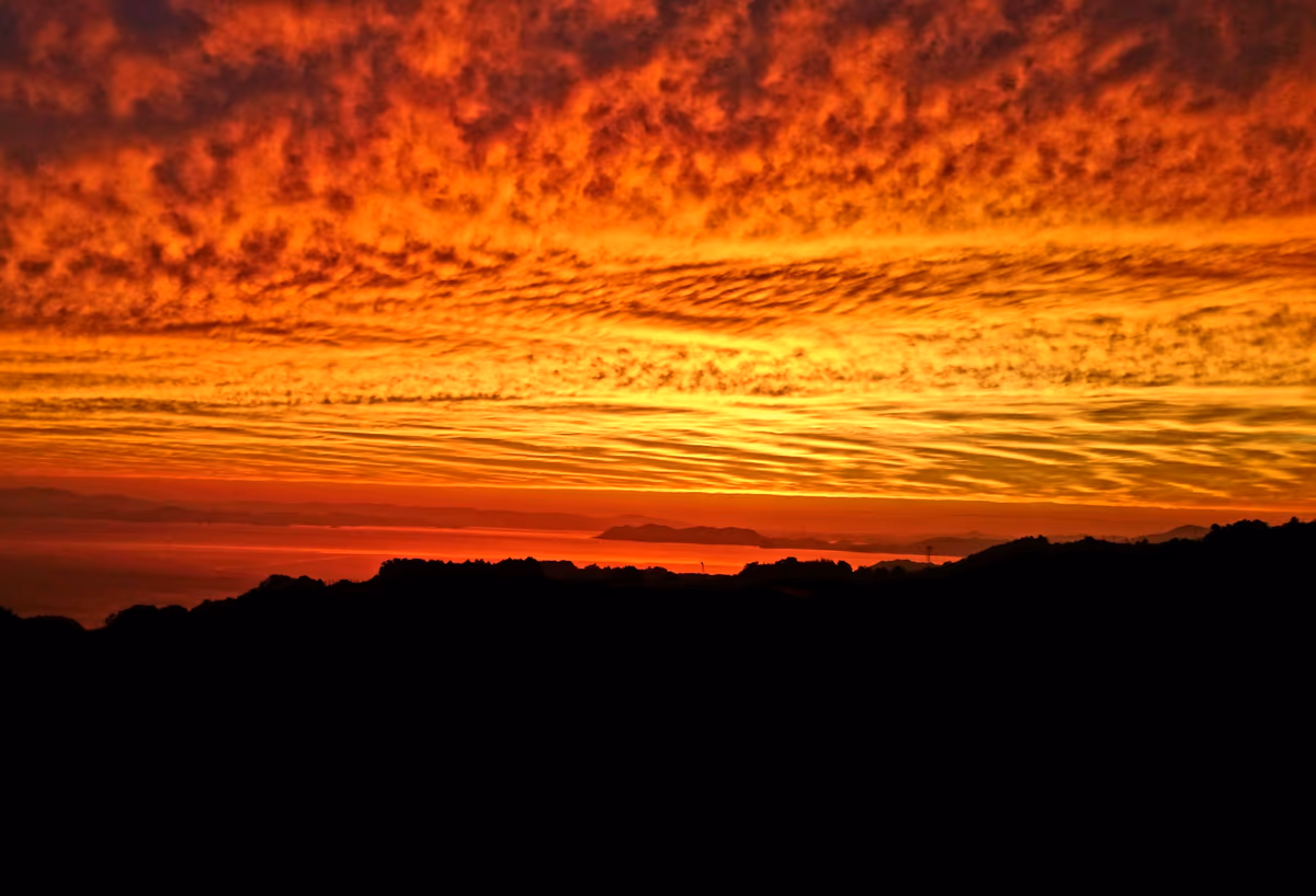 投稿写真：燃える夕日