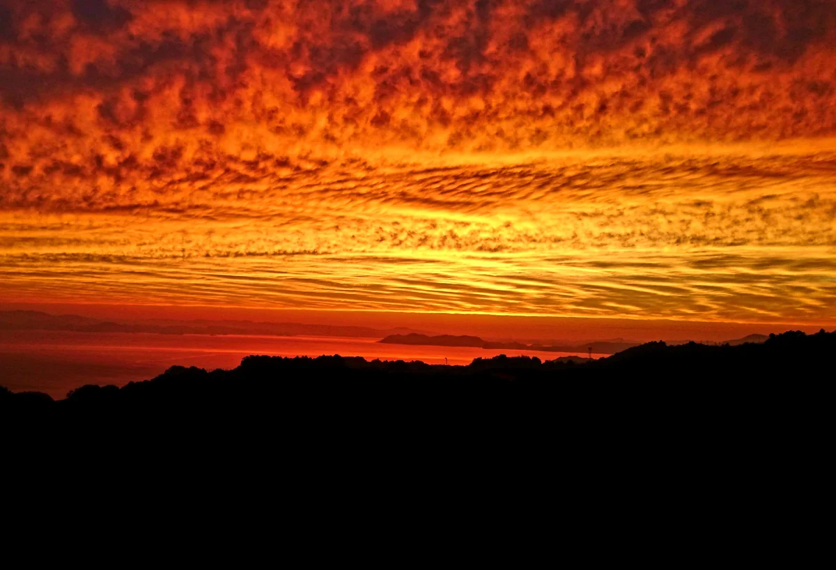 投稿写真：燃える夕日