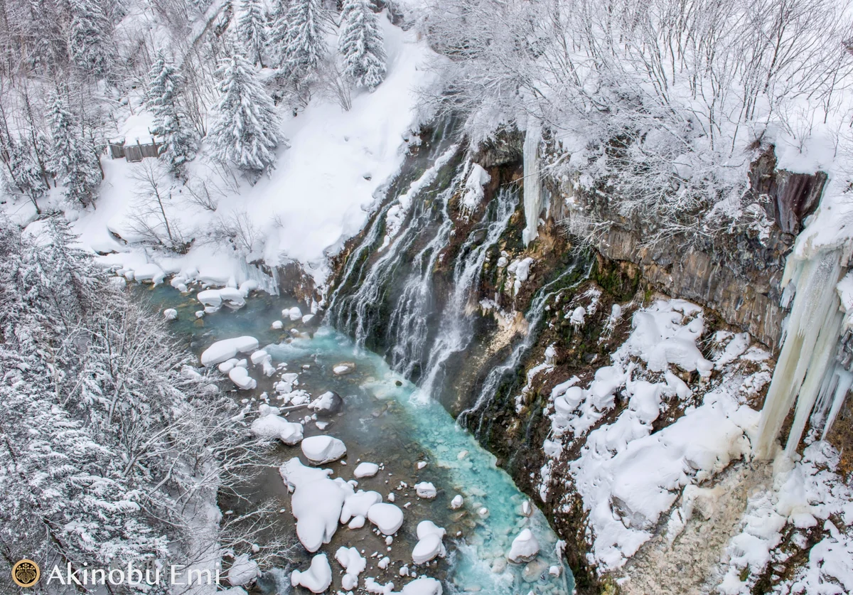 投稿写真：雪の白ひげの滝