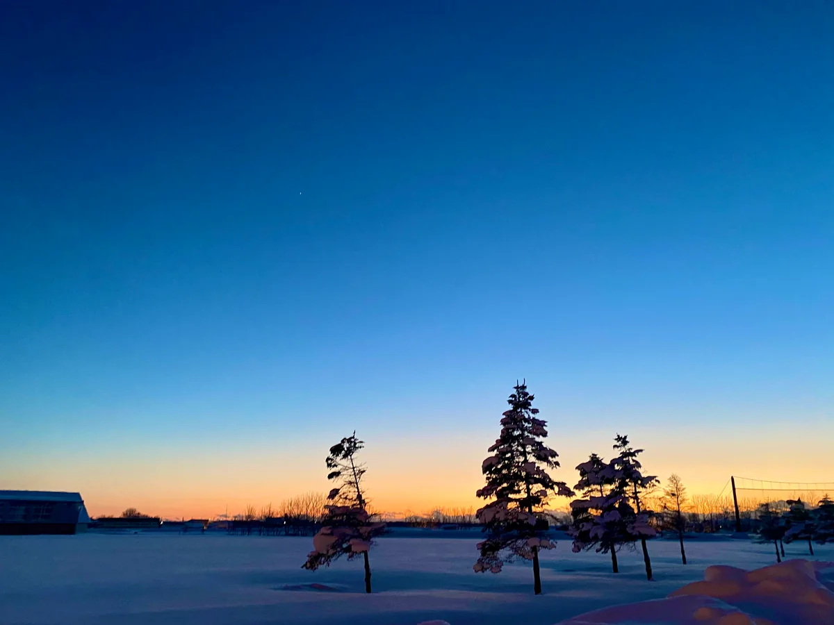 投稿写真：-13℃の夕暮れ