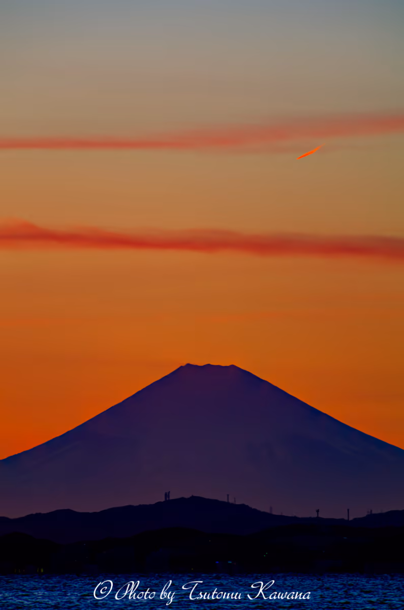 投稿写真：「房総・夕富士、凛と鎮座す。」