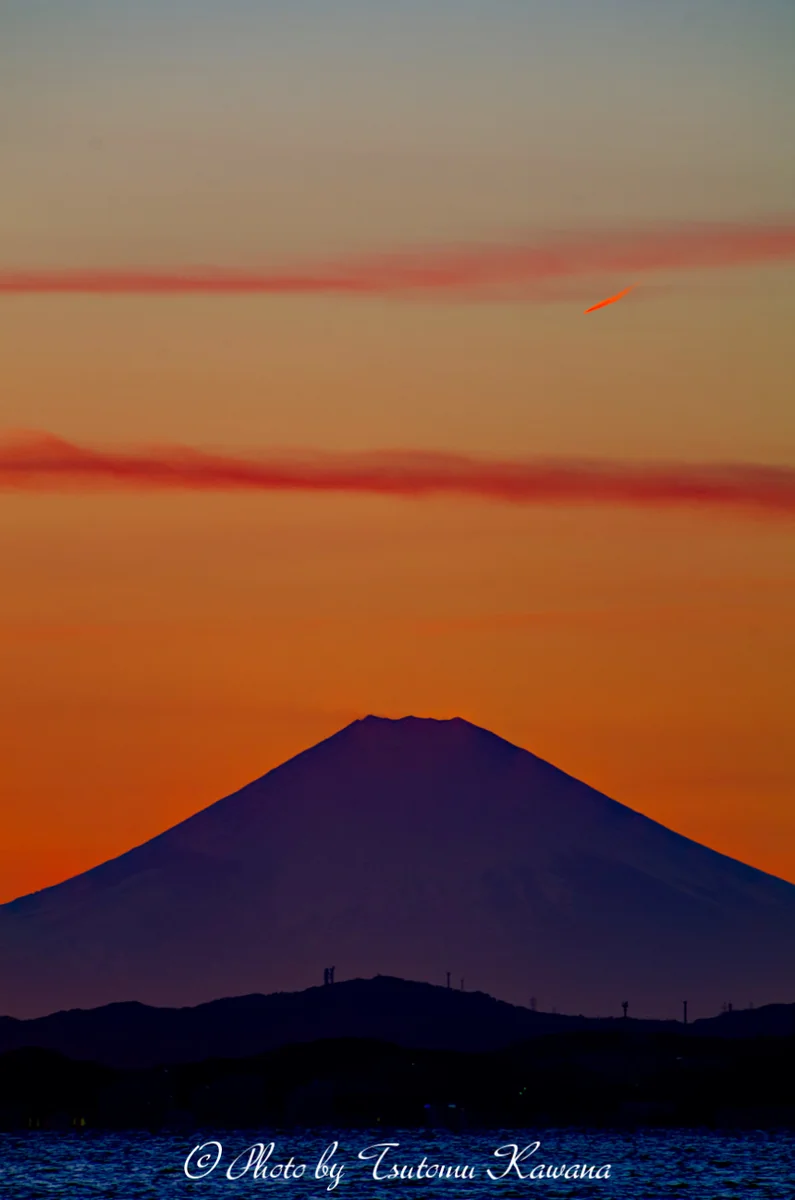 投稿写真：「房総・夕富士、凛と鎮座す。」