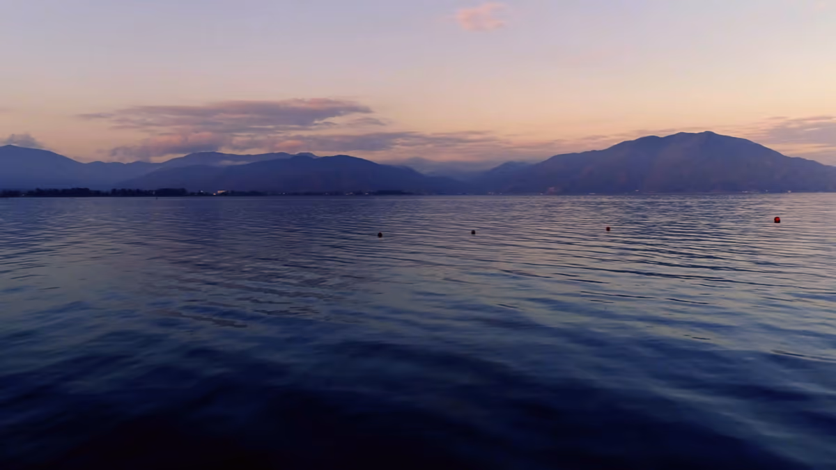 投稿写真：琵琶湖の夕暮れ