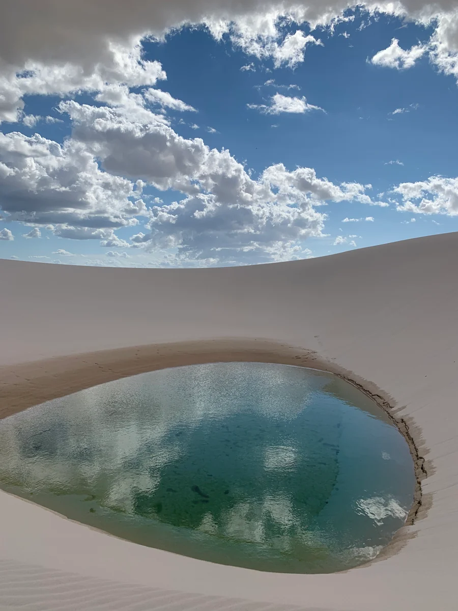投稿写真：白い砂漠に映る空
