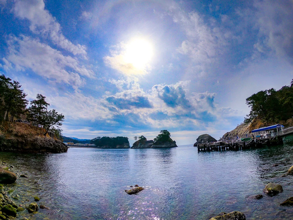投稿写真：太陽と空と三四郎島