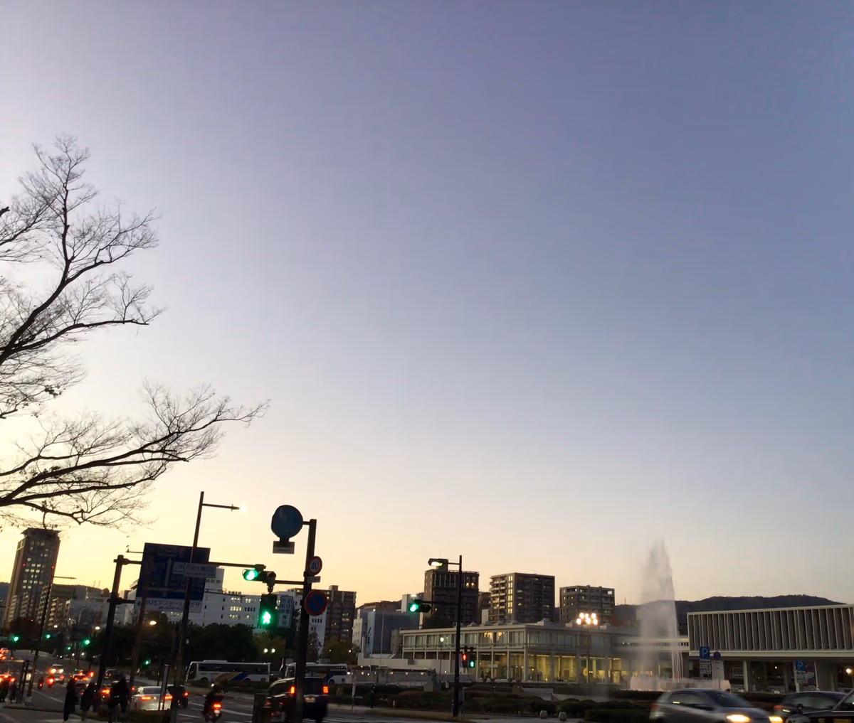 投稿写真：夕刻の噴水