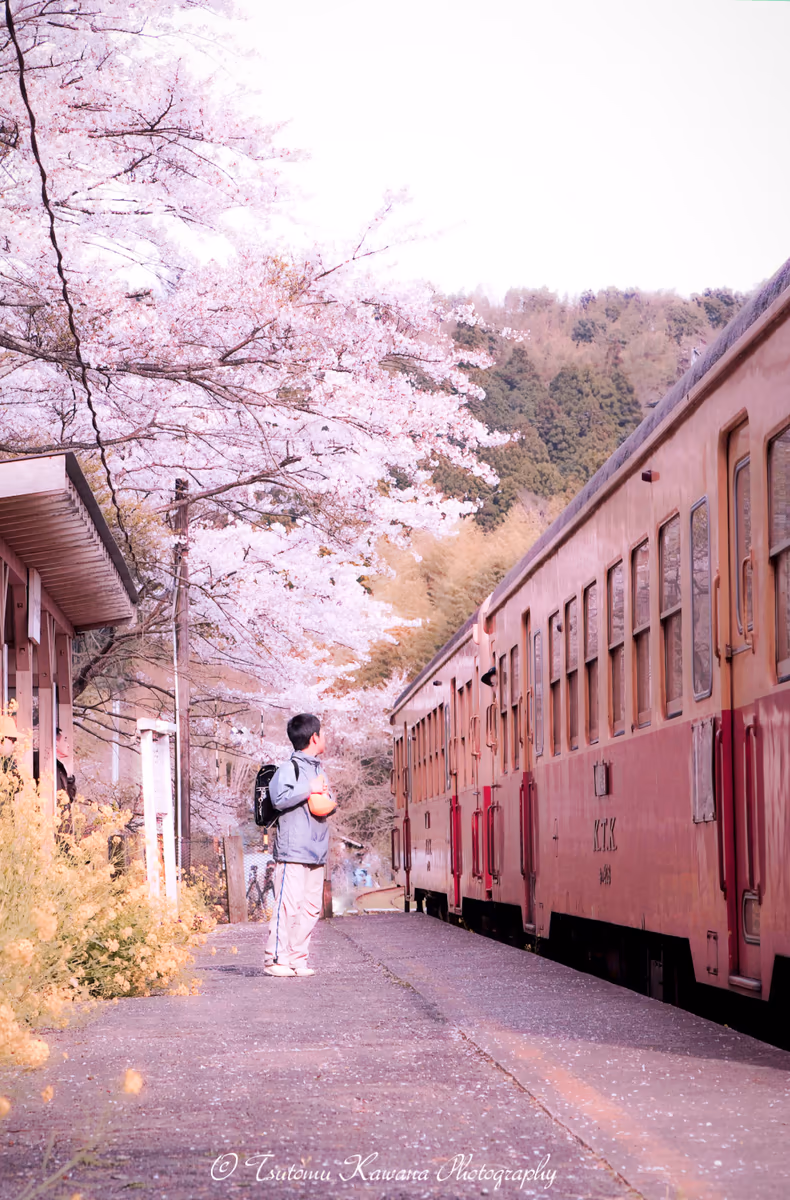 投稿写真：郷愁の春、停車駅。。。
