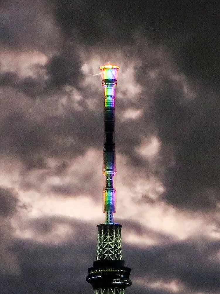 投稿写真：薄雲越しに微かに見えた三日月