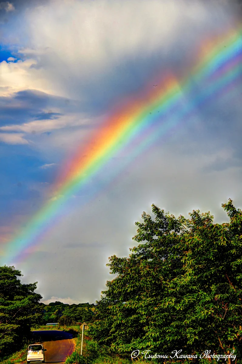 投稿写真：にわか雨の直後に、虹が見えますね♪