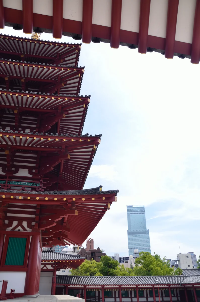 投稿写真：四天王寺とアベノハルカス