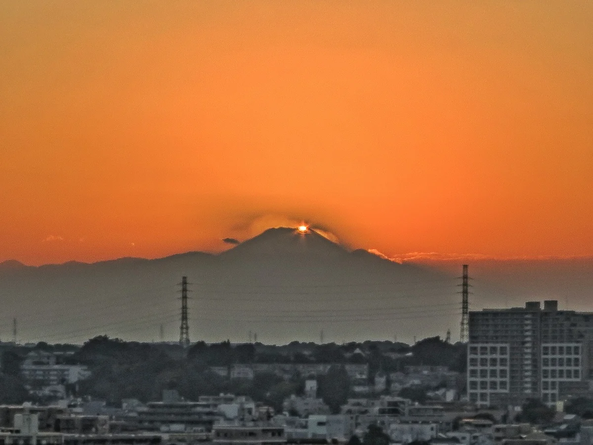 投稿写真：ダイヤモンド富士最後の輝き
