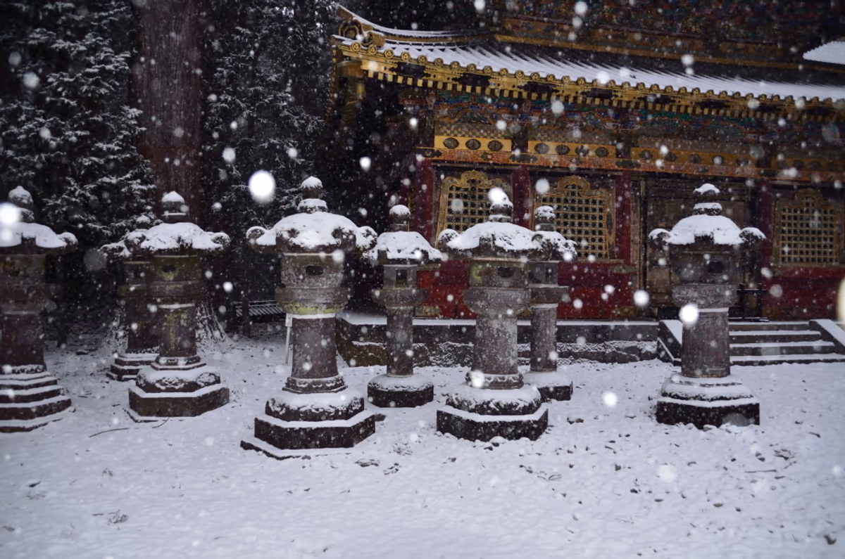 投稿写真：雪の中を巡礼す