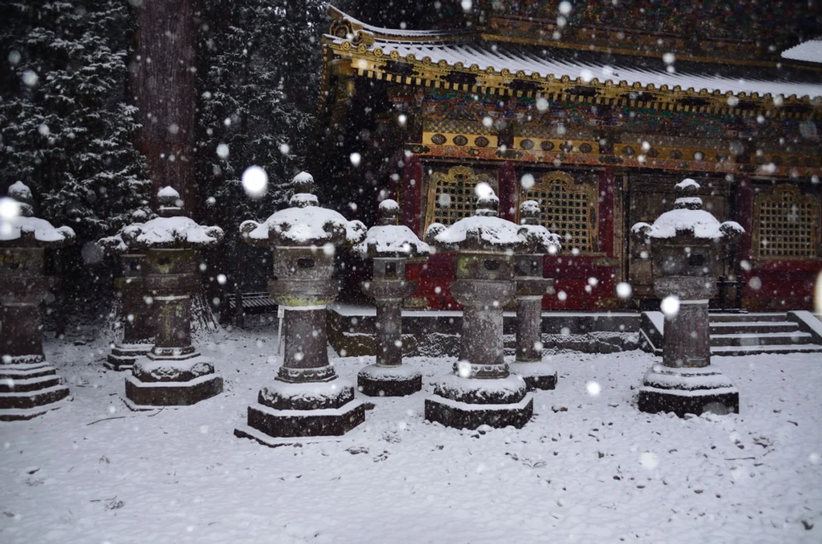 投稿写真：雪の中を巡礼す