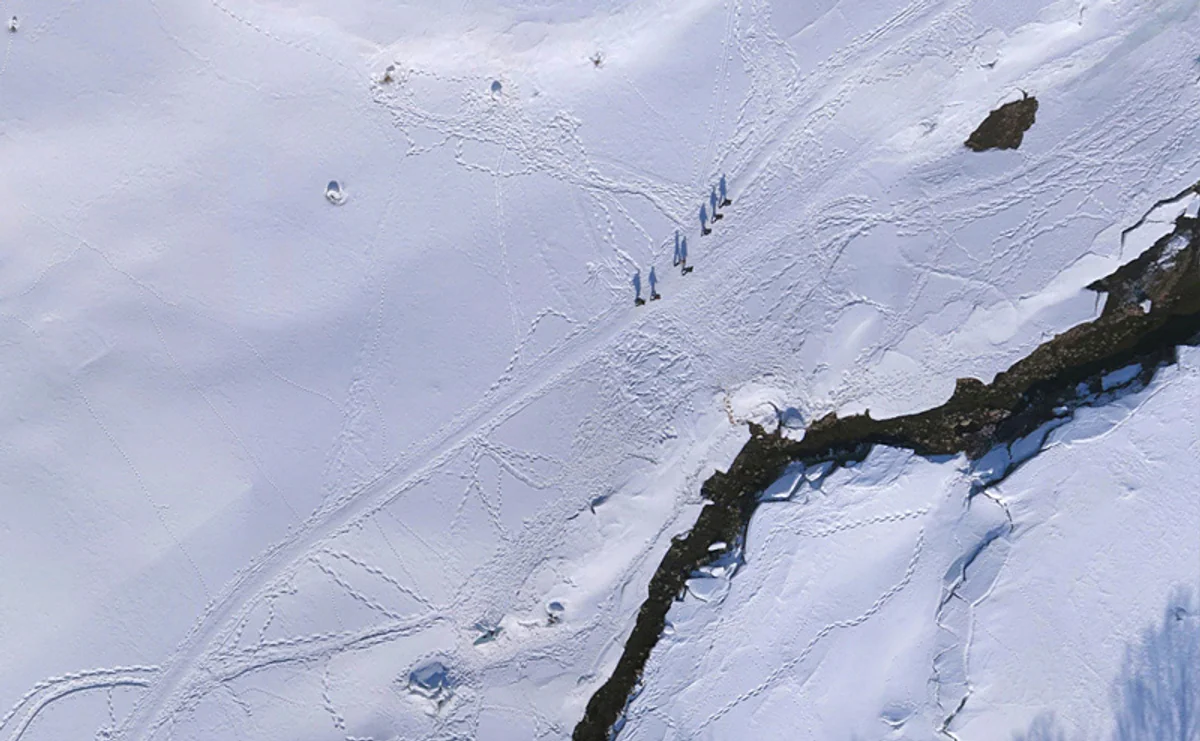 投稿写真：氷の糠平湖