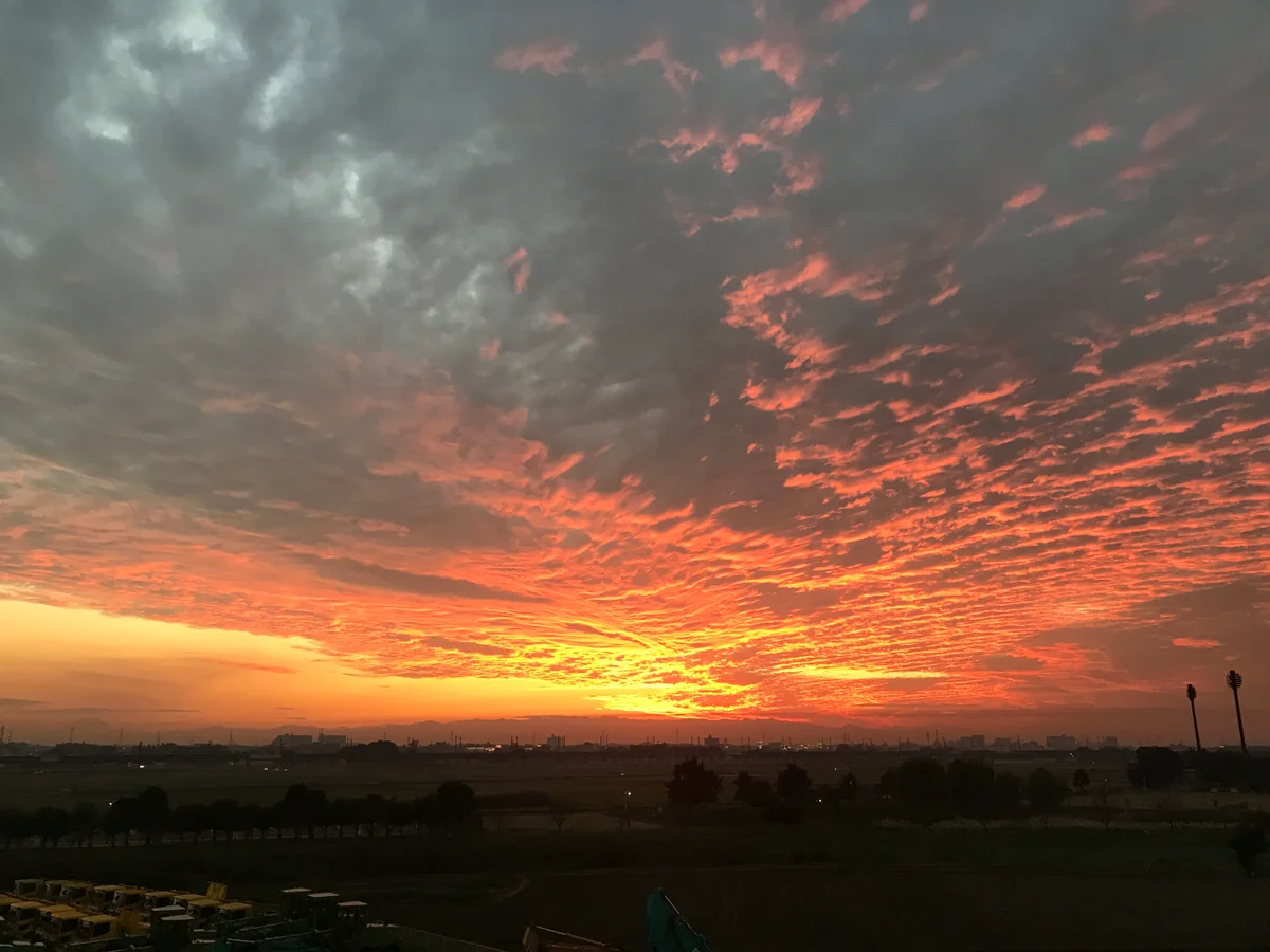 投稿写真：燃える空