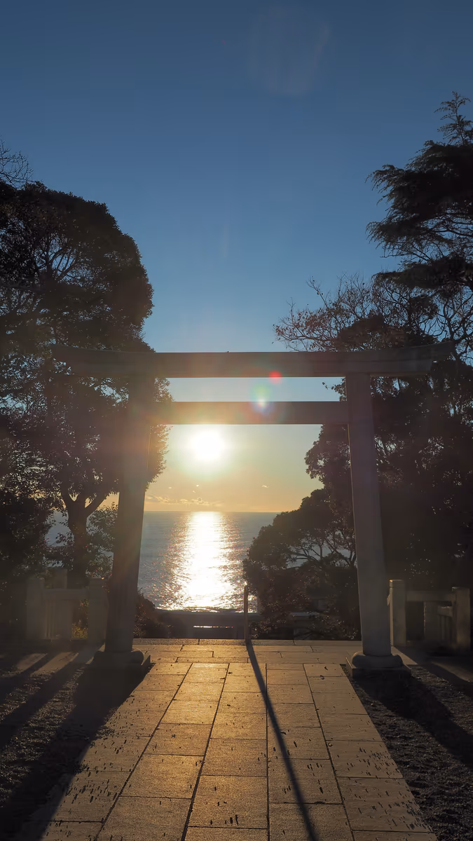 投稿写真：大洗磯前神社　光の道