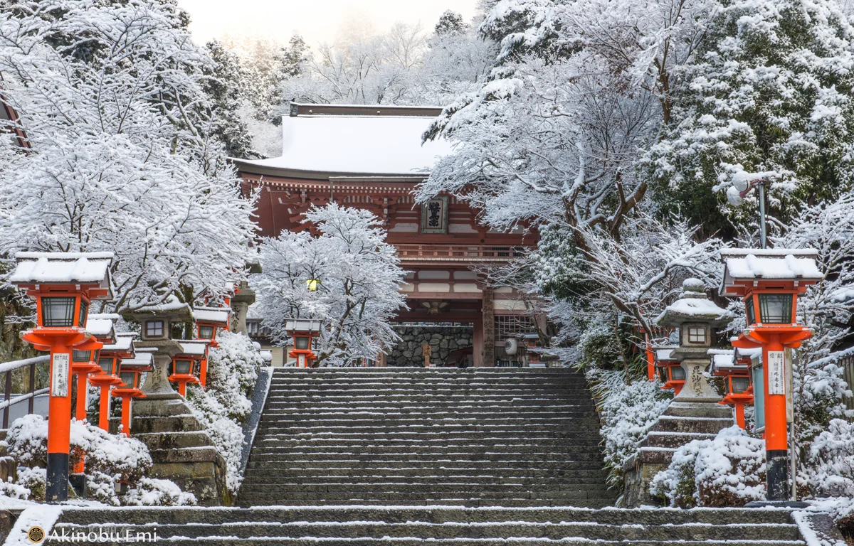 投稿写真：鞍馬寺　雪の山門