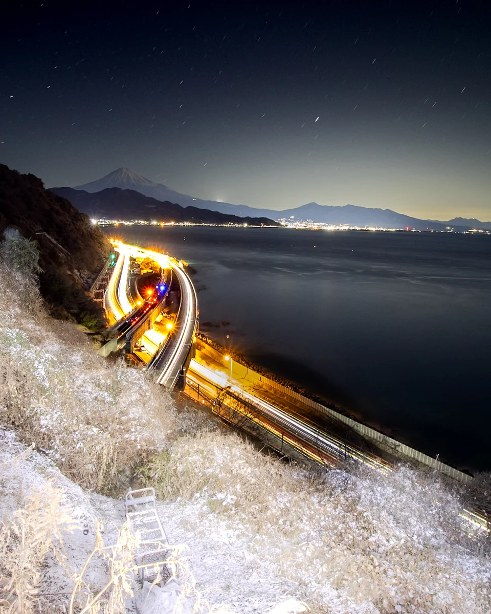 投稿写真：薩埵の雪夜景