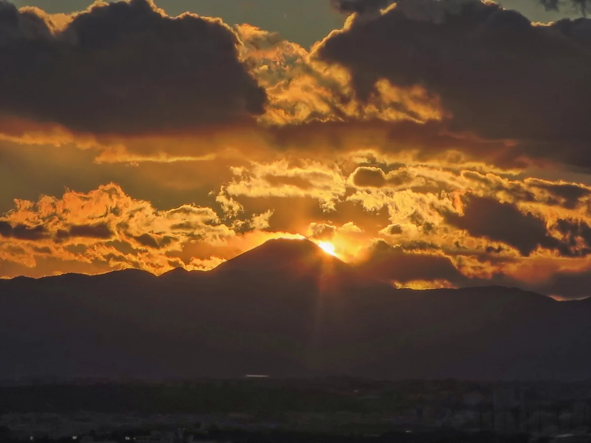 投稿写真：ダイヤモンド富士最後の輝き