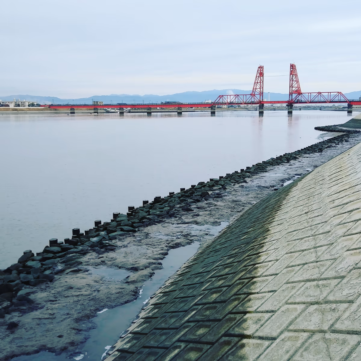 投稿写真：昇開橋 大川側より佐賀側を望む