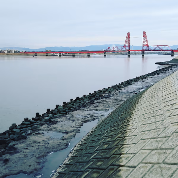 投稿：昇開橋 大川側より佐賀側を望む