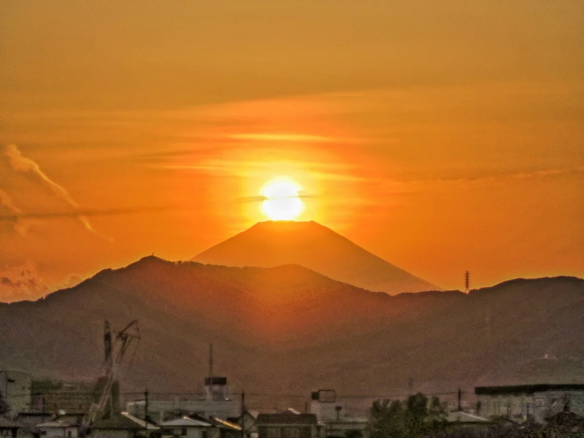 投稿写真：ダイヤモンド富士の始まり