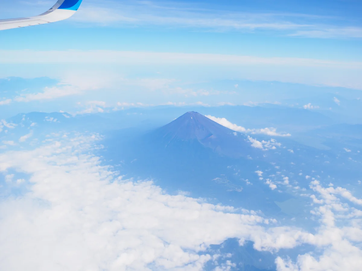 投稿写真：上空からの富士山