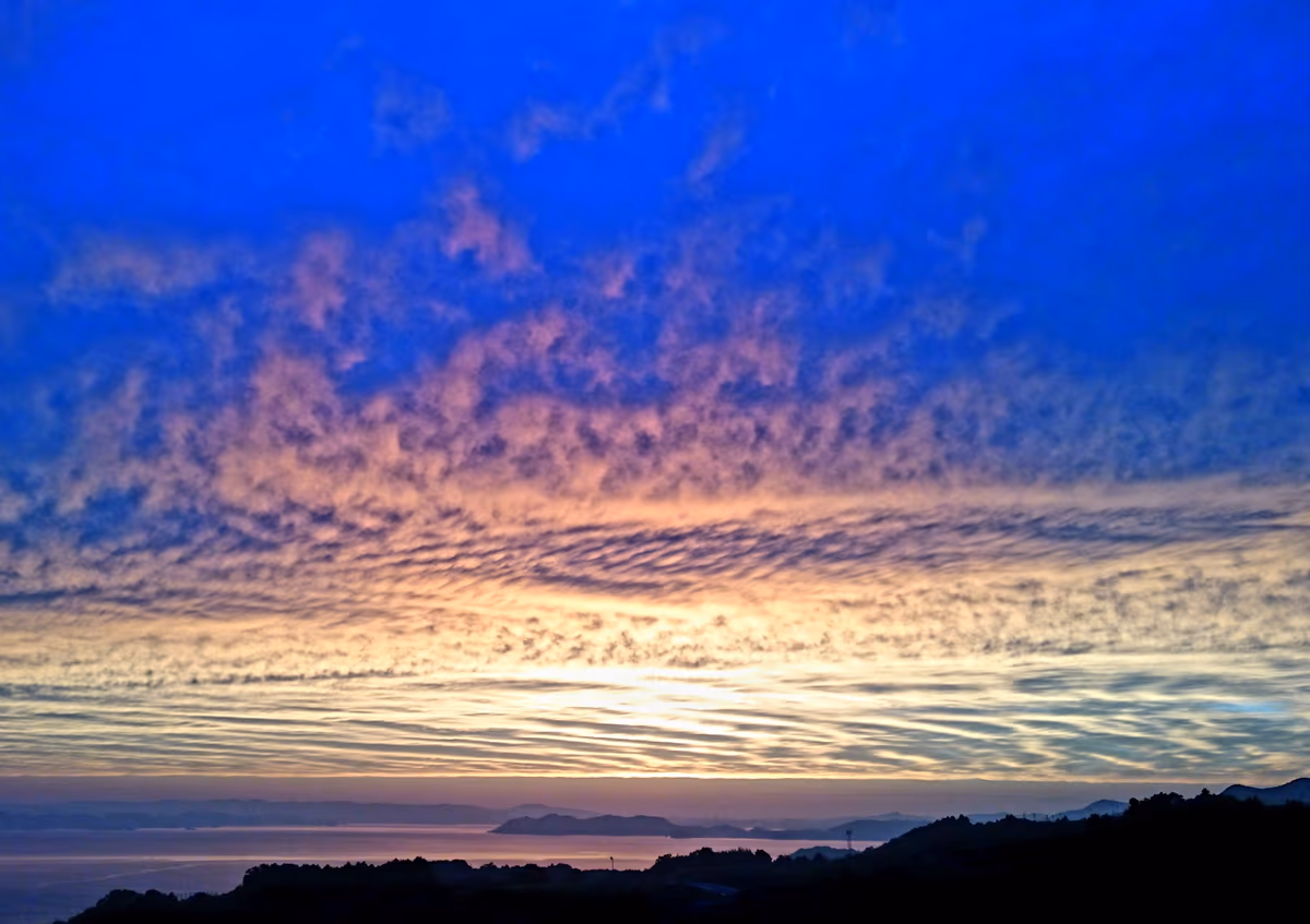 投稿写真：大村湾に沈む夕日